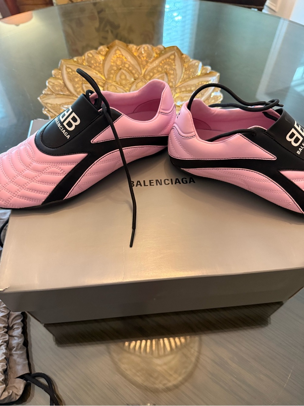Balenciaga Pink and Black Zen Sneakers, size 39; worn once! - Picture 4 of 6